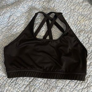 Varsity Black Sports Bra